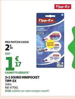 Auchan TIPP-EX 2+1 souris minipocket offre