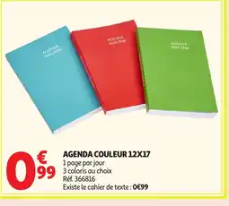 Auchan Agenda couleur offre