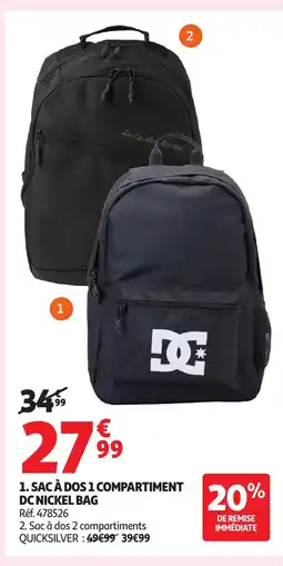 Auchan Sac à dos 1 compartiment offre
