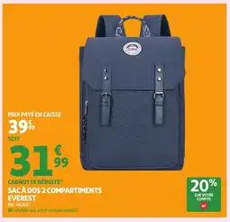 Auchan Sac à dos 2 compartiments offre