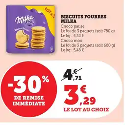 Bi1 MILKA Biscuits fourres offre