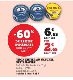 Bi1 PETIT NAVIRE Thon entier au naturel offre