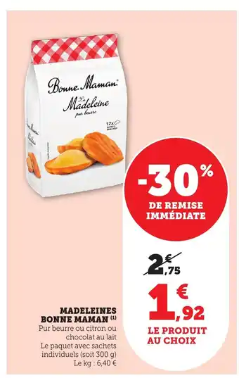Bi1 BONNE MAMAN Madeleines offre