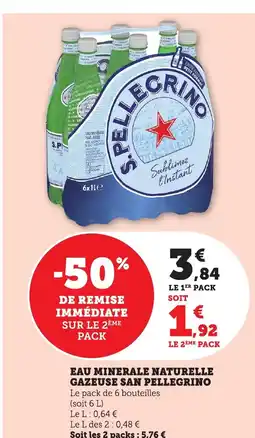 Bi1 SAN PELLEGRINO Eau minerale naturelle gazeuse offre