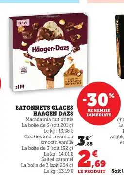 Bi1 HAAGEN DAZS Batonnets glaces offre