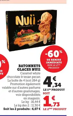 Bi1 NUII Batonnets glaces offre
