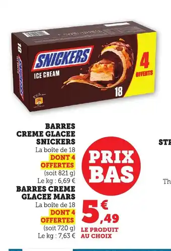 Bi1 SNICKERS Barres creme glacee offre