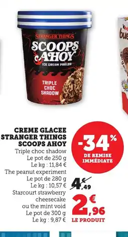 Bi1 SCOOPS AHOY Creme glacee stranger things offre