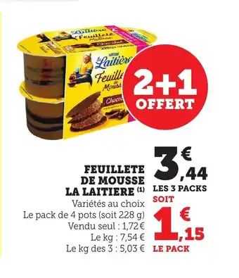 Bi1 LA LAITIERE Feuillete de mousse offre