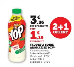 Bi1 YOP Yaourt a boire aromatise offre