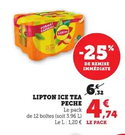 Bi1 LIPTON Ice tea peche offre