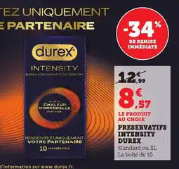 Bi1 DUREX Preservatifs intensity offre