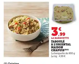Bi1 Taboulé à l'oriental maison chapuis offre