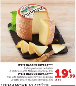Bi1 P'tit basque istara offre