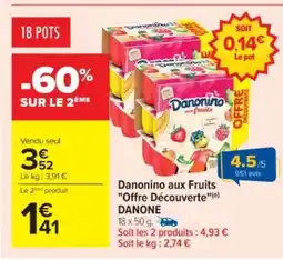 Cora x Carrefour DANONE Danonino aux Fruits Offre Découverte offre