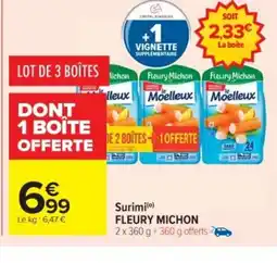 Cora x Carrefour FLEURY MICHON Surimi offre