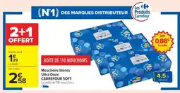 Cora x Carrefour CARREFOUR SOFT Mouchoirs blancs Ultra Doux offre