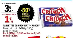 E.Leclerc TABLETTES DE CHOCOLAT 'CRUNCH' offre