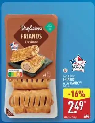 ALDI DAYLICIOUS FRIANDS À LA VIANDE offre