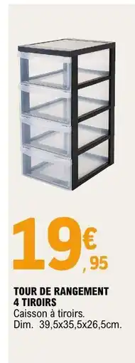 E.Leclerc TOUR DE RANGEMENT 4 TIROIRS offre