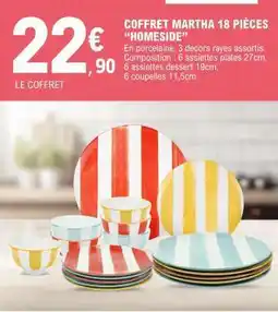 E.Leclerc COFFRET MARTHA 18 PIÈCES “HOMESIDE” offre