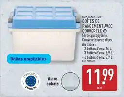 ALDI BOÎTES DE RANGEMENT AVEC COUVERCLE offre