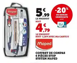 Super U Coffret de compas 6 pièces stop system maped offre