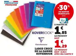 Super U Large choix de la gamme koverbook offre