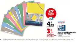 Super U 10 chemises à elastique oxford top file+ offre