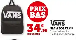 Super U Sac à dos van's offre