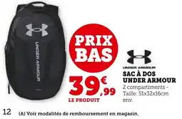 Super U Sac à dos under armour offre