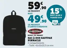 Super U Sac à dos eastpak pinnacle offre
