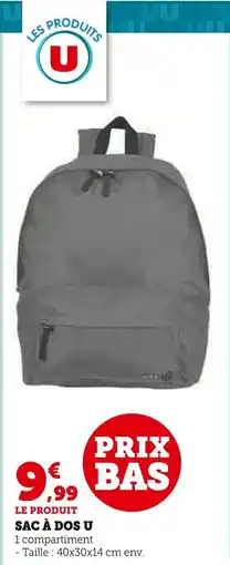Super U SAC À DOS U offre