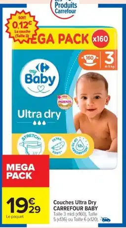 Cora x Carrefour Couches ultra dry carrefour baby offre