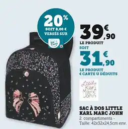 Super U Sac à dos little karl marc john offre