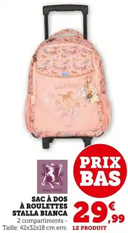 Super U Sac à dos à roulettes stalla bianca offre