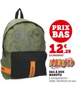 Super U Sac à dos naruto offre