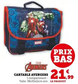 Super U Cartable avengers offre