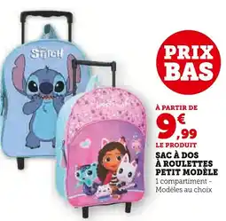 Super U Sac à dos à roulettes petit modèle offre