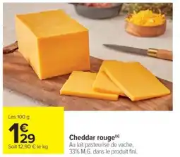 Cora x Carrefour Cheddar rouge offre