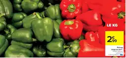 Cora x Carrefour Poivron rouge ou vert offre