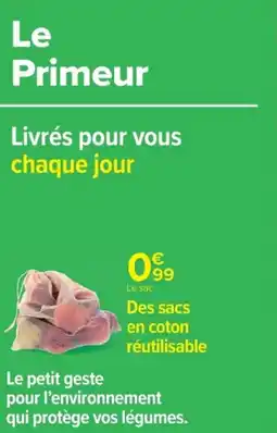 Cora x Carrefour Des sacs en coton réutilisable offre