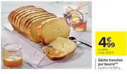 Cora x Carrefour Gâche tranchée pur beurre offre