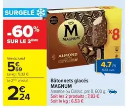 Cora x Carrefour MAGNUM Bâtonnets glacés offre