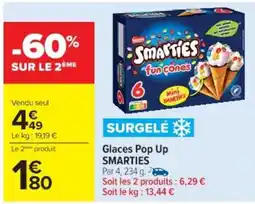 Cora x Carrefour SMARTIES Glaces Pop Up offre