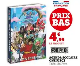 Super U Agenda scolaire one piece offre