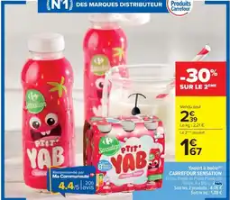 Cora x Carrefour Yaourt à boire carrefour sensation offre