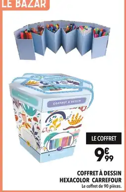 Supeco CARREFOUR Coffret à dessin Hexacolor offre