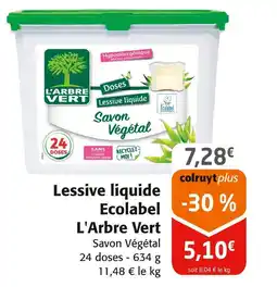 Colruyt L'ARBRE VERT Savon végétal offre