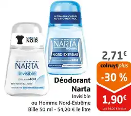 Colruyt NARTA Déodorant Invisible offre